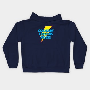 COOKERY LESSONS ROCK! LIGHTNING LOGO SLOGAN FOR TEACHERS, LECTURERS ETC. Kids Hoodie